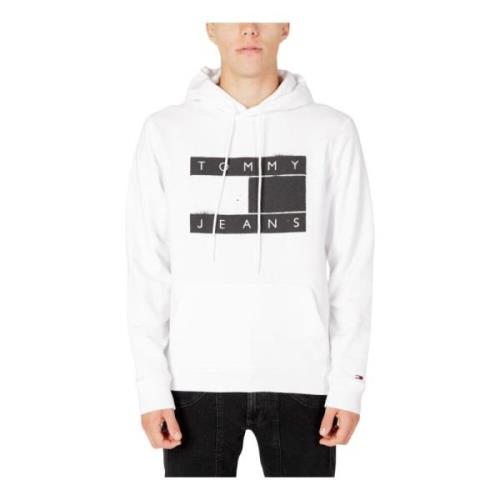 Tommy Hilfiger Vit Print Sweatshirt Höst/Vinter White, Herr