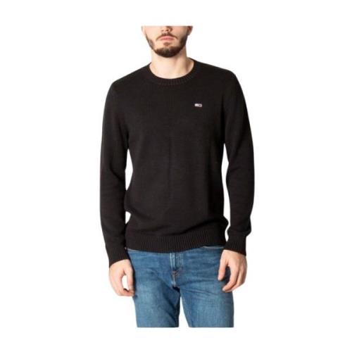 Tommy Hilfiger Svart Stickat Herr Höst/Vinter Enfärgat Black, Herr