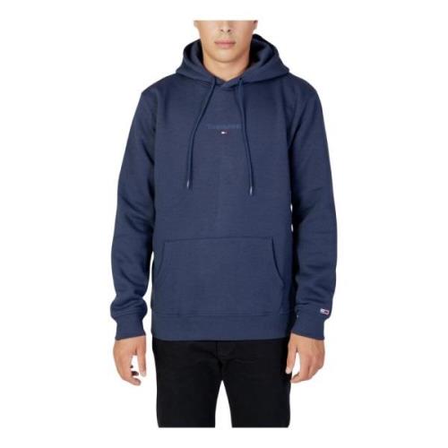 Tommy Hilfiger Blå Tryckt Huva Tröja Herrar Höst/Vinter Blue, Herr