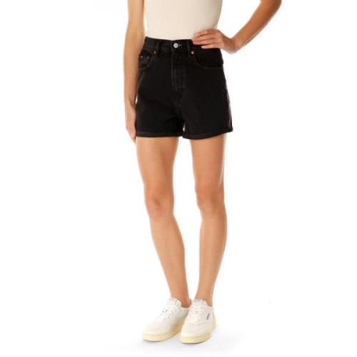 Denham Högmidjade Denim Shorts Gray, Dam