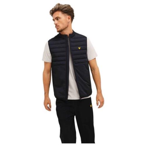 Lyle & Scott Hybrid Double Baffle Bodywarmer Herr Svart Black, Herr