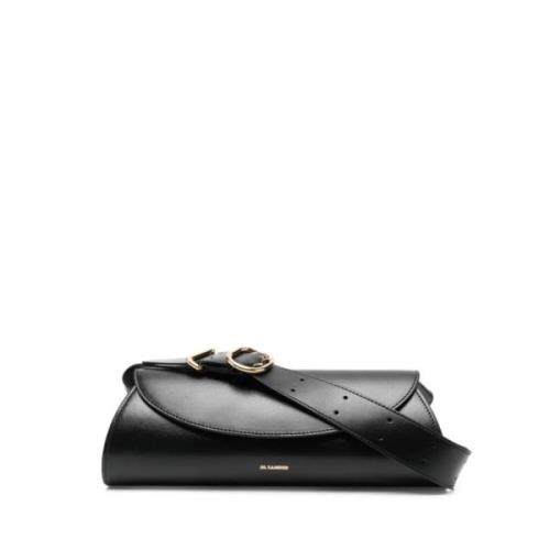 Jil Sander Svart Cannolo Liten Crossbody-väska Black, Dam