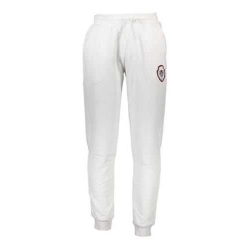 Cavalli Class Vita bomullssportbyxor med logotyp White, Herr