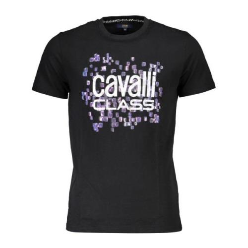 Cavalli Class Kortärmad Logotyp Tryck T-shirt Svart Black, Dam