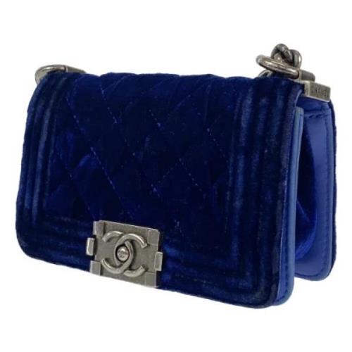 Chanel Vintage Pre-owned Canvas crossbodyvskor Blue, Dam