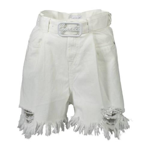 Gaëlle Paris Vita fransade shorts med avtagbart bälte White, Dam