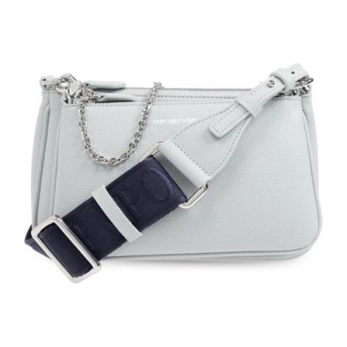 Emporio Armani Veganläder crossbodyväska med logotyp Blue, Dam