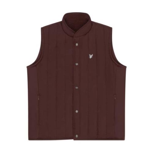 Lyle & Scott Vändbar Quiltad Gilet Jacka Brown, Herr