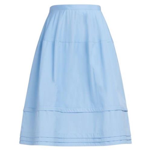 Marni Poplin utställd midi-kjol Blue, Dam