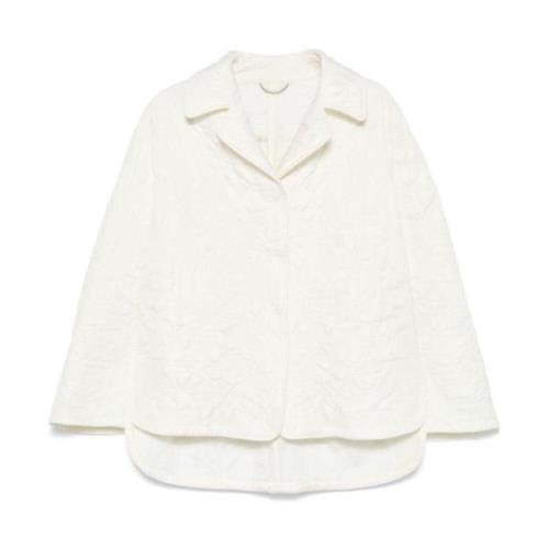 Ermanno Scervino Vit Blommig Quiltad Jacka White, Dam