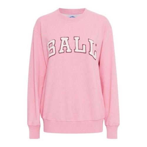 Ball Sporty Deco Sweatshirt Azalea Pink Melange Pink, Dam