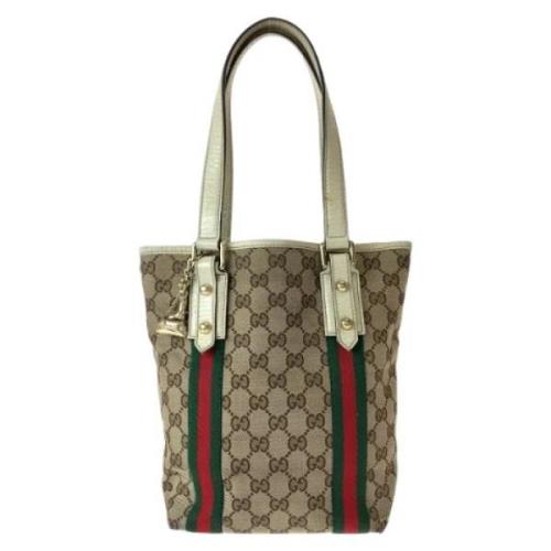 Gucci Vintage Pre-owned Canvas gucci-vskor Brown, Dam