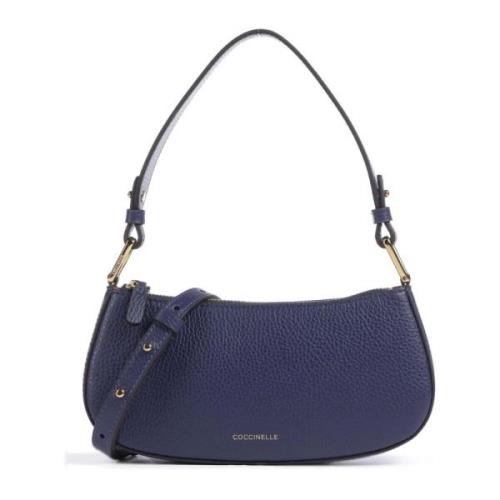 Coccinelle Blå Läder Axel Crossbody Väska Blue, Dam