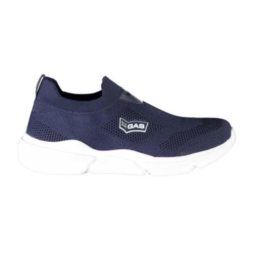 GAS Sportiga Blå Slip-On Sneakers med Elastisk Blue, Herr