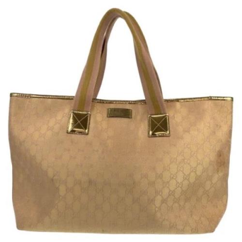 Gucci Vintage Pre-owned Canvas gucci-vskor Beige, Dam