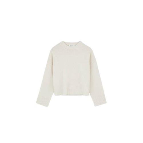 Skall Studio Oversized Merino Wool Pullover White, Dam