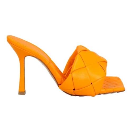 Bottega Veneta Laeder mules Orange, Dam