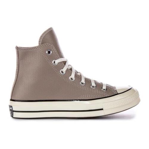 Converse Grå Läder Hi-Top Sneakers Gray, Dam