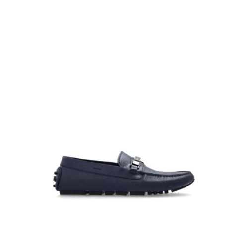 Emporio Armani Läder Loafers Blue, Herr