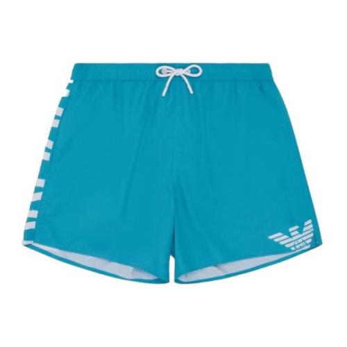 Emporio Armani Turkos Simboxer med Fet Logotyp Blue, Herr