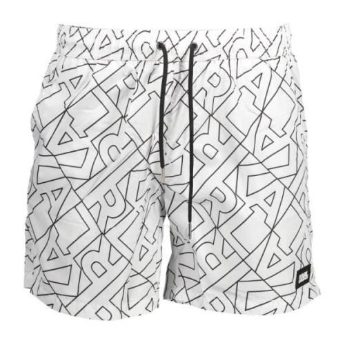 Karl Lagerfeld Herr Badkläder Boxershorts Vit White, Herr