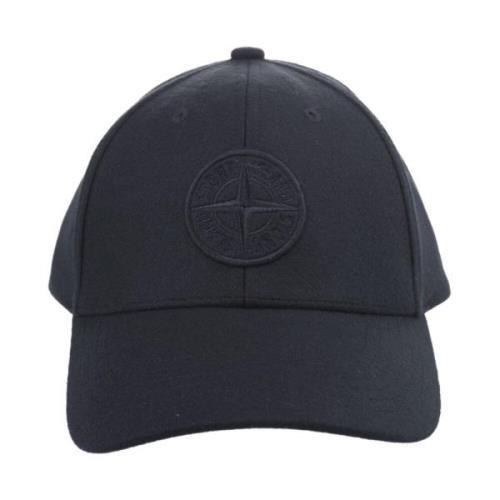 Stone Island Navy Blue Baseball Hat PrimaLoft Insulated Blue, Herr