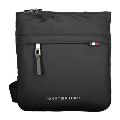 Tommy Hilfiger Justerbar Axelväska Svart Polyester Logo Black, Herr