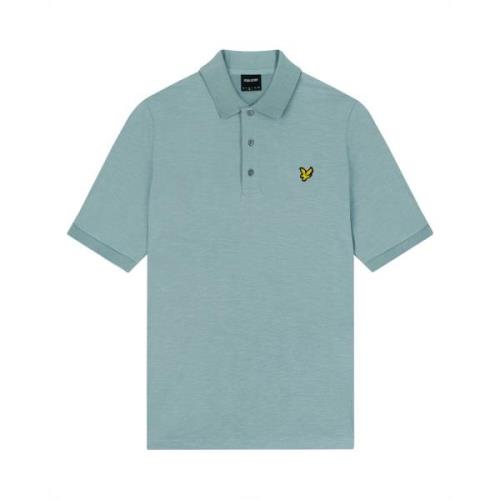 Lyle & Scott Slub Polo Shirt Blue, Herr