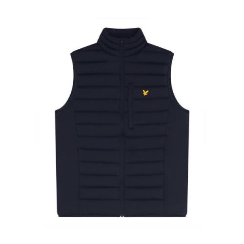 Lyle & Scott Quiltad Gilet Jacka Blue, Herr