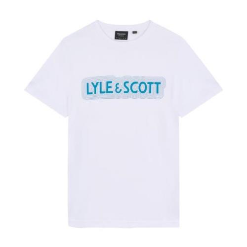 Lyle & Scott Vibrations Print T-Shirt White, Herr