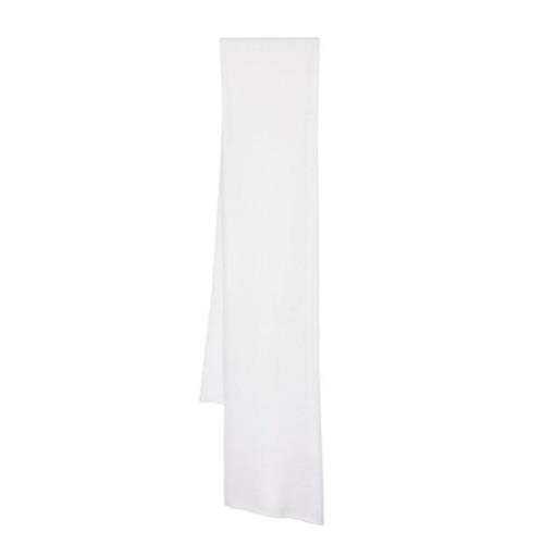 Allude Plattstickad Halsduk White, Dam