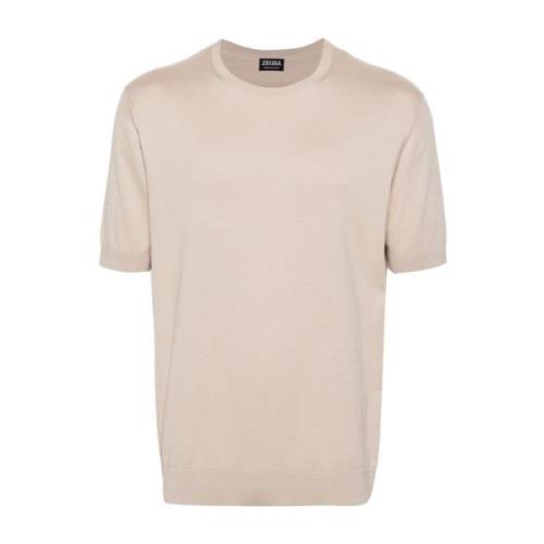 Ermenegildo Zegna Stilfull N03 Maglia Skjorta Beige, Herr