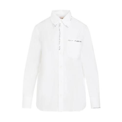 Marni Vit Bomull Skjorta Elegant Stil White, Dam