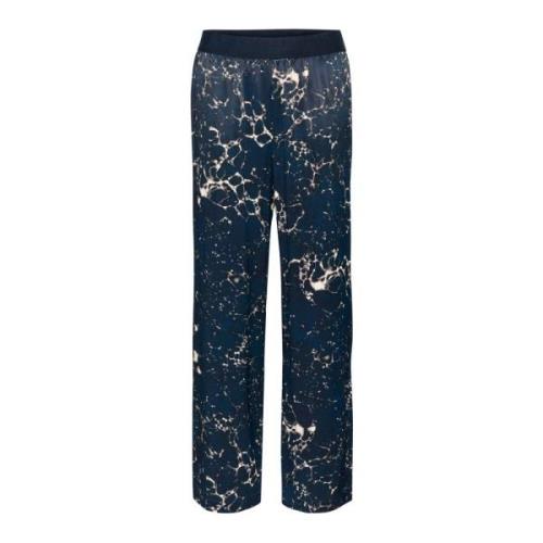 Karen by Simonsen Ronja Total Eclipse Straight-Leg Byxor Blue, Dam