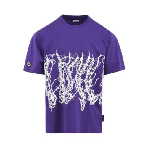 Octopus Taggtråds T-shirt Purple, Herr