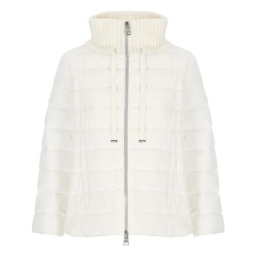 Herno Corduroy Quilted Down Jacket Kvinna White, Dam