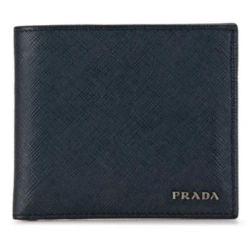 Prada Vintage Pre-owned Laeder plnbcker Blue, Dam