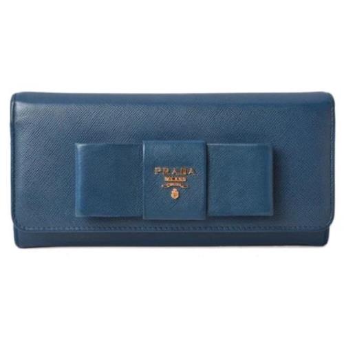 Prada Vintage Pre-owned Laeder plnbcker Blue, Dam