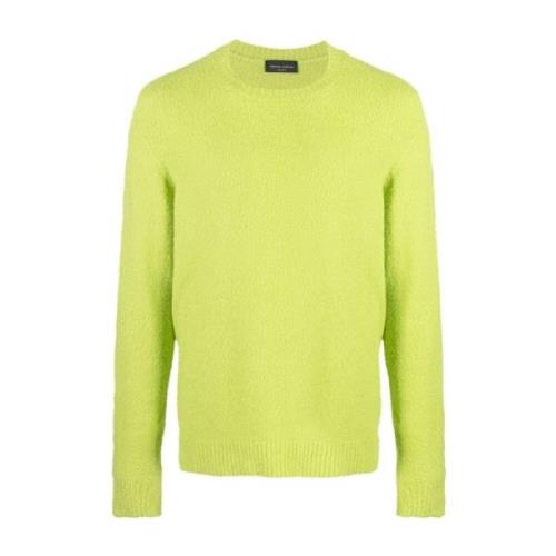 Roberto Collina Stilig Pullover med Girocollo Halsringning Green, Herr