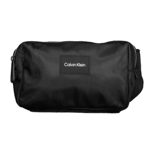 Calvin Klein Svart Herr Midjeväska med Justerbart Spänne Black, Herr