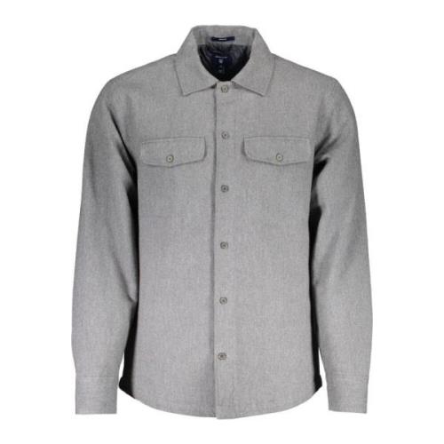 Gant Långärmad Button Down Skjorta Grå Gray, Herr