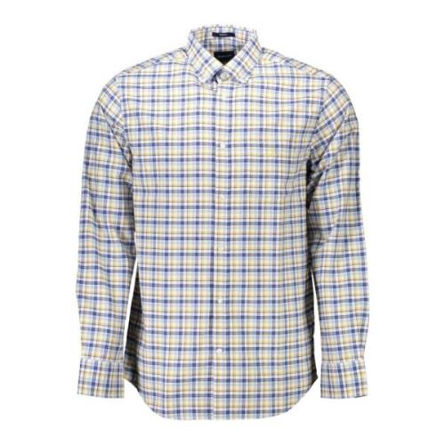 Gant Gul Långärmad Skjorta Regular Fit Multicolor, Herr