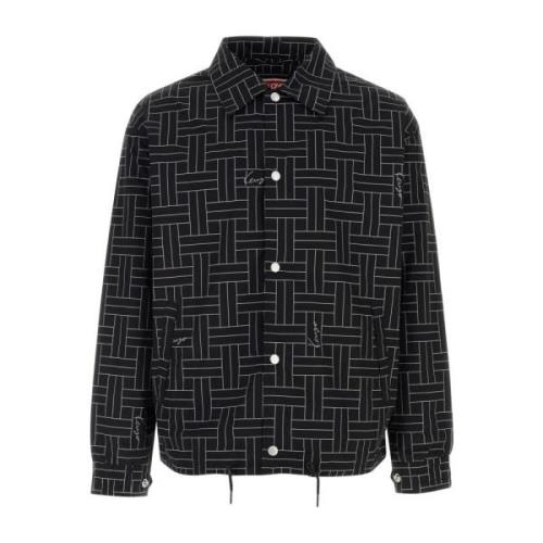 Kenzo Vävd Windbreaker Jacka Black, Herr