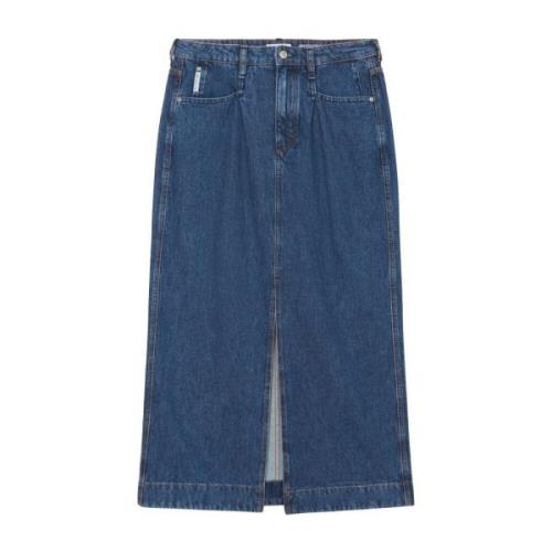 Marc O'Polo Avslappnad maxi denimkjol Blue, Dam