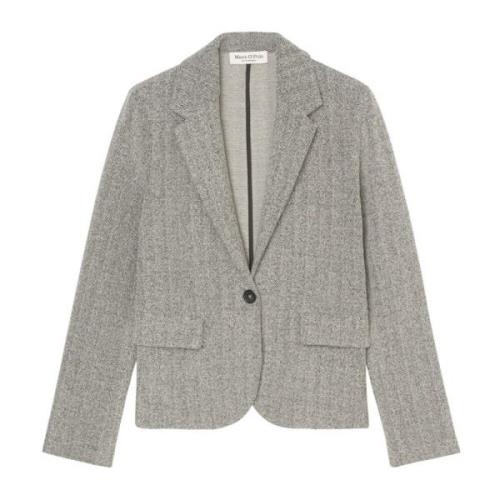 Marc O'Polo Vanlig jerseyblazer Gray, Dam