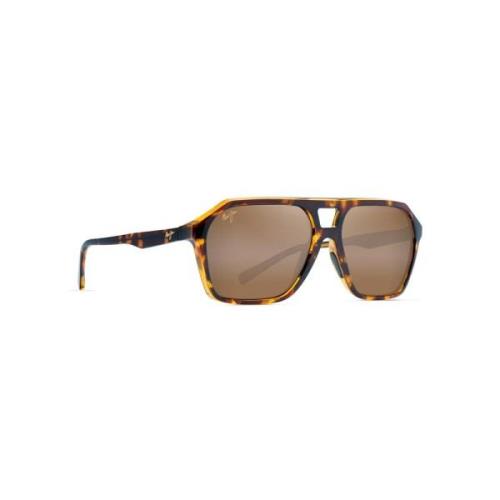 Maui Jim Aviator Solglasögon Wedges H880 i Havana Brown, Dam