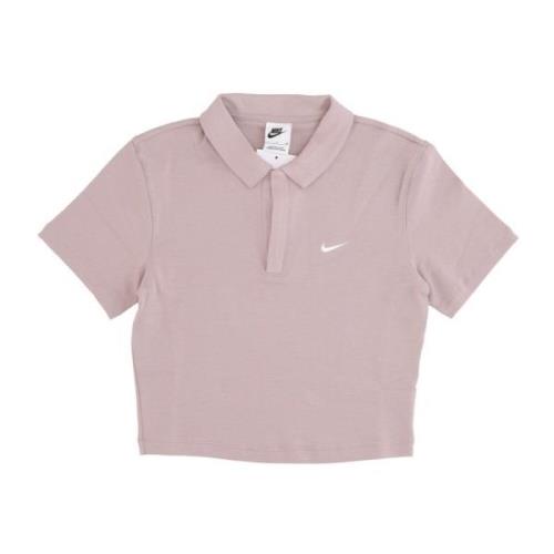 Nike Essential Polo Crop Top Diffused Taupe Beige, Herr