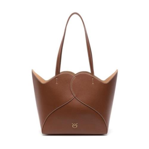 Pinko Hjärta Tote Axelväska Brown, Dam