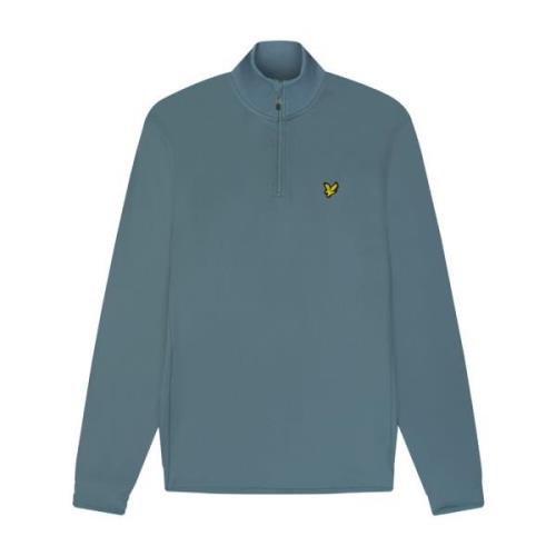 Lyle & Scott Tech 1/4 Zip Midlayer Blue, Herr