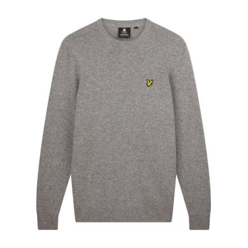 Lyle & Scott Lambswool Crew Neck Tröja Gray, Herr